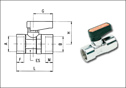 Ball valve female-female 