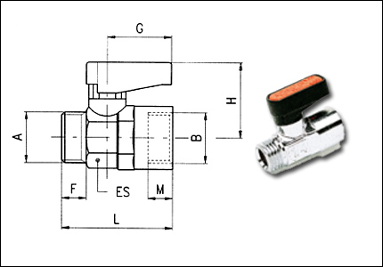 Ball valve male-female