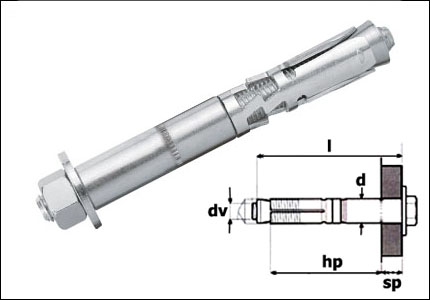 Screw anchors for heavy duty fixing