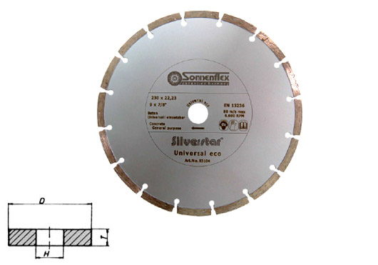 Diamond cutting off wheel