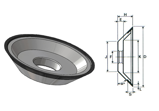 Diamond shell grinding wheel