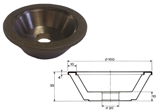 Electroplated diamond shell grinding wheel