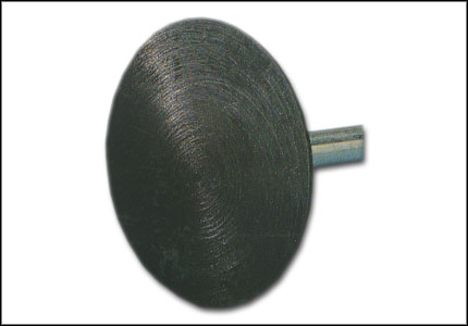 Rubber support for self-adhesive abrasive disks 