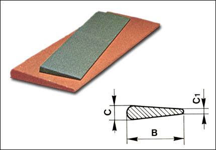 Lima abrasiva a coltello con coste arrotondate