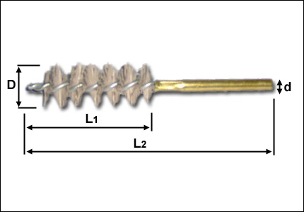 Abrasive nylon tube-brush