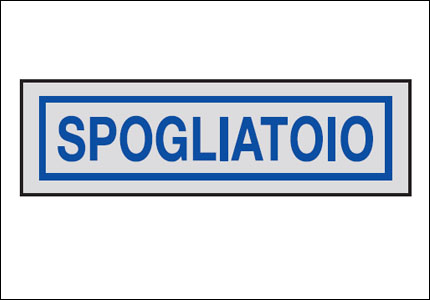 Spogliatoio uomini label