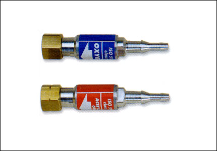 Tube-handle safety valves for oxygen-acetylene