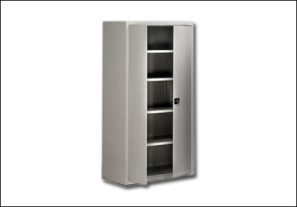 Steel cabinet with 4 shelves