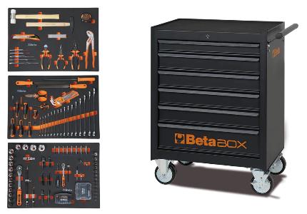 Tools handtruck CO4BOX VU with 196 pieces tools set