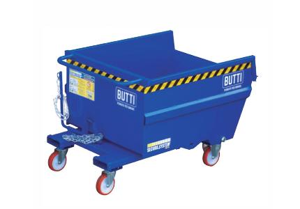 Dump bucket with wheels