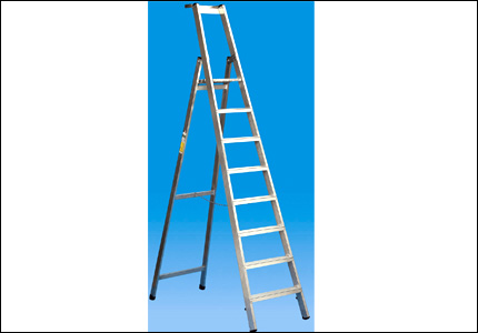 Industrial aluminium stepladder 