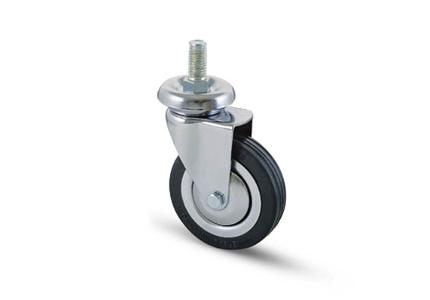 Rubber wheel with pin for furniture