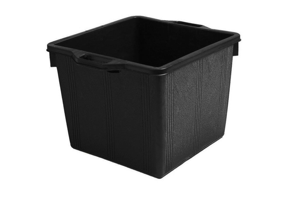 Square crate with handle