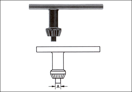 Key for rackwork chucks