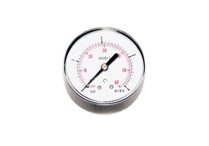 Pressure gauge with back connection