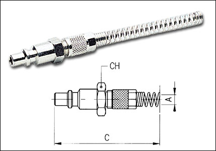 Compression plug with spring