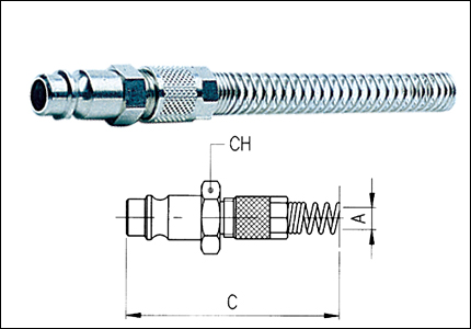 Compression plug with spring