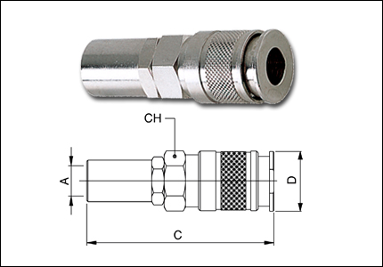 Socket with hose connector