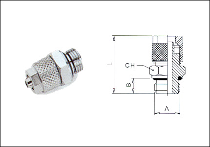 Raccordo dritto maschio cilindrico