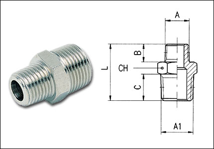 Reducing taper nipple 