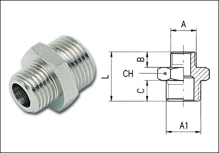 Reducing parallel nipple 