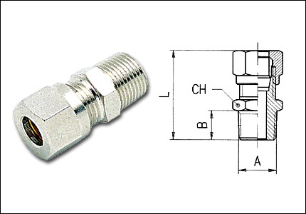 Straight male adaptor