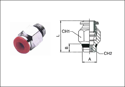 Straight taper male adaptor 