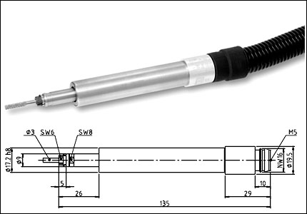 Mandrino portamola pneumatico TR 1785, 85000 giri/min