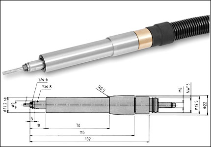 Pneumatic grinding wheel tool RO 1785, 85000 rpm