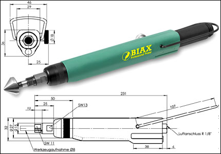 Straight deburring tool BE 805, 500 rpm