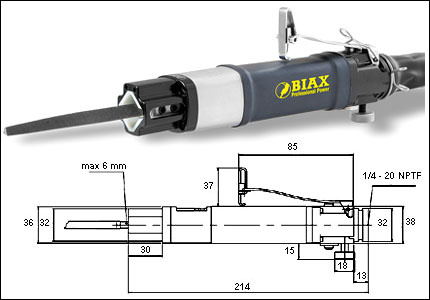 Filing tool FR 10-5/2 with stroke 0 - 10 mm, 5500 n/min