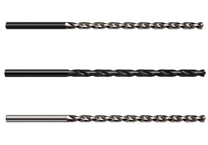 Extra length drills in HSS/HSS-Co