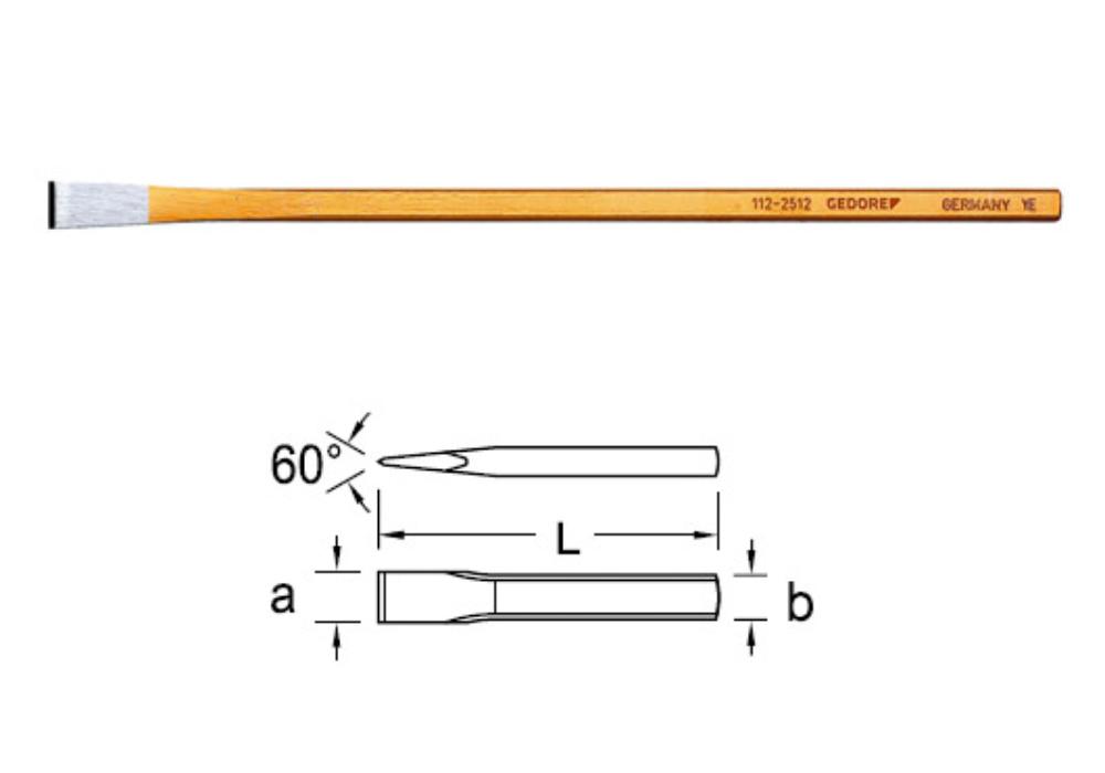 KS Tools 162.0262 Scalpello Per Elettricista – Ottagonale 14x200 Mm – Made In Germany